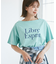 オフショルプリントハーフスリーブTシャツ