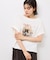 オフショルプリントハーフスリーブTシャツ
