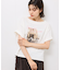 オフショルプリントハーフスリーブTシャツ