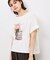 オフショルプリントハーフスリーブTシャツ