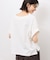 オフショルプリントハーフスリーブTシャツ