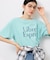 オフショルプリントハーフスリーブTシャツ