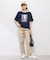オフショルプリントハーフスリーブTシャツ