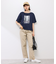 オフショルプリントハーフスリーブTシャツ