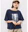 オフショルプリントハーフスリーブTシャツ
