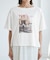 オフショルプリントハーフスリーブTシャツ