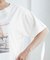 オフショルプリントハーフスリーブTシャツ
