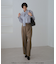 【WEB限定・丈長め】レディハンサムシリーズ ウールライクウエストタックセミワイドパンツ
