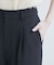 【WEB限定・丈長め】レディハンサムシリーズ ウールライクウエストタックセミワイドパンツ