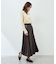 シンセティックレザーフレアロングスカート