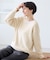 【WEB限定カラー】スフレニットシリーズ Vネックニットプルオーバー/イージーケア・リンクコーデ