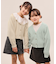 【KIDS/キッズ】スフレニットシリーズ リボンボタンカーディガン/イージーケア・リンクコーデ