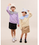 【KIDS/キッズ】ギンガムチェック付け襟裏毛トップス