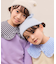 【KIDS/キッズ】ギンガムチェック付け襟裏毛トップス