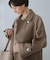 ジャージーメルトンシリーズ 金ボタンミドル丈コート/リンクコーデ