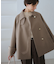 ジャージーメルトンシリーズ 金ボタンミドル丈コート/リンクコーデ