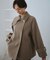 ジャージーメルトンシリーズ 金ボタンミドル丈コート/リンクコーデ