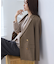 【WEB限定】レディハンサムシリーズ ウールライク金ボタンミドル丈ジャケット(総裏地)