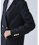 【WEB限定】レディハンサムシリーズ ウールライク金ボタンミドル丈ジャケット(総裏地)