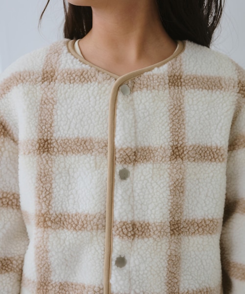 KIDS/キッズ】リバーシブルチェックボアブルゾン｜ロペピクニックの