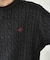 【BEVERLYHILLS POLO CLUB・WEB限定】ケーブル編みクロップドニットプルオーバー