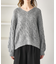 ゆるケーブル編みVネックニット