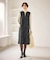 キーネックツイードジャンパースカート ワンピース/着丈が選べる