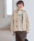 ショート丈トレンチコート/撥水・花粉ガード