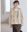 ショート丈トレンチコート/撥水・花粉ガード