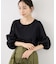 シアーボリュームスリーブカットトップス