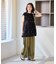 シャーベットニット 刺繍シアーペプラムニット/UVケア・接触冷感