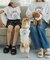 【DOG】カレッジロゴプリントピグメントTシャツ/リンクコーデ