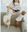 【DOG】カレッジロゴプリントピグメントTシャツ/リンクコーデ