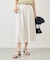 ホワイトレーヨンナイロンガウチョパンツ
