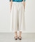 ホワイトレーヨンナイロンガウチョパンツ