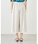 ホワイトレーヨンナイロンガウチョパンツ