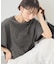 カレッジロゴプリントフレアスリーブピグメントTシャツ/リンクコーデ