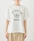 カレッジロゴプリントフレアスリーブピグメントTシャツ/リンクコーデ