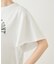 カレッジロゴプリントフレアスリーブピグメントTシャツ/リンクコーデ