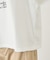 カレッジロゴプリントフレアスリーブピグメントTシャツ/リンクコーデ