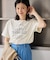 オーバーサイズロゴプリントTシャツ/UVカット・接触冷感・汗染み防止