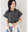 フリルスリーブロゴTシャツ/接触冷感・汗染み防止