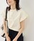 フリルスリーブロゴTシャツ/接触冷感・汗染み防止