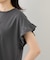 フリルスリーブロゴTシャツ/接触冷感・汗染み防止