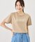 パール付きロゴTシャツ/UVカット・接触冷感・汗染み防止