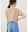 パール付きロゴTシャツ/UVカット・接触冷感・汗染み防止