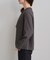 【WEB限定サイズ】メタルパーツフロントフリルタイロングスリーブブラウス/通勤・お仕事