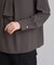 【WEB限定サイズ】メタルパーツフロントフリルタイロングスリーブブラウス/通勤・お仕事