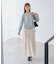 サイドギャザーリボン シャギーニットソー