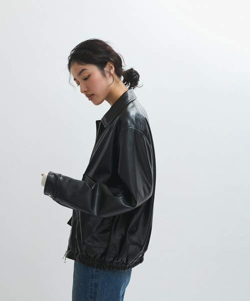 シンセティックレザーブルゾン｜アダムエロペの通販｜&mall（アンド